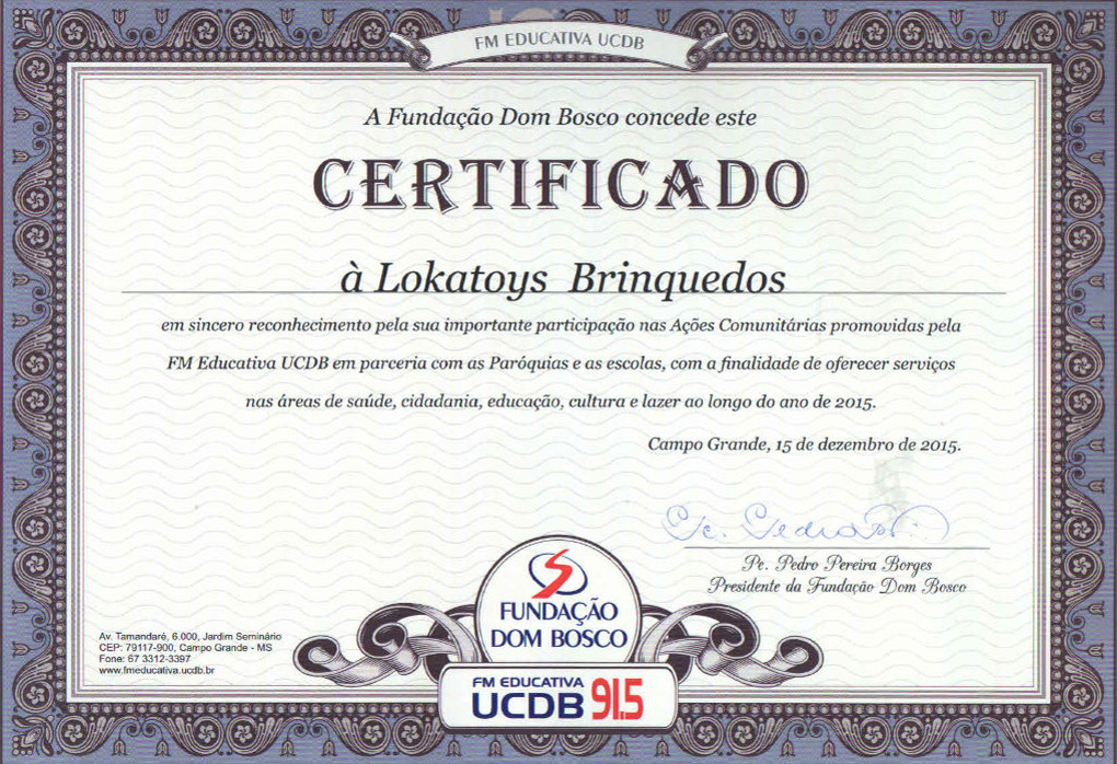 Certificado UCDB